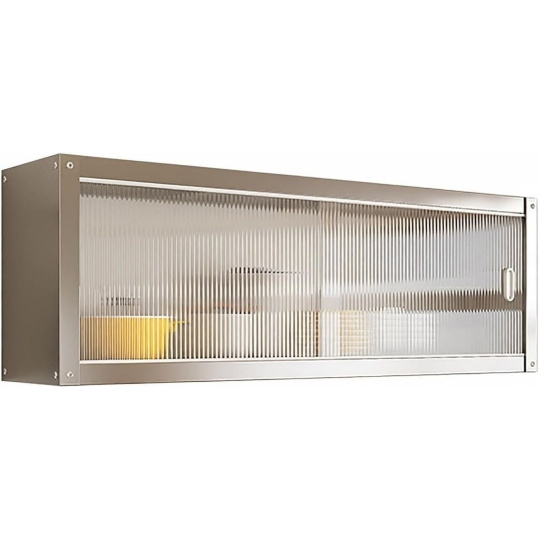 Mobili a muro con struttura in acciaio stainless steel