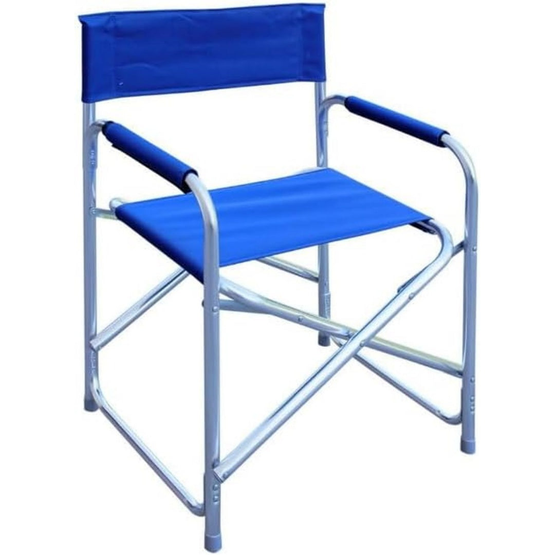 sedie da regista blu alluminio