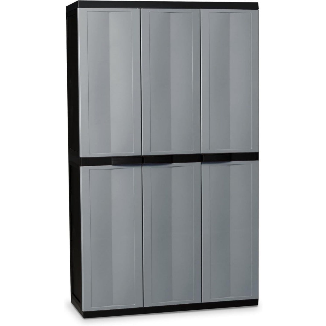 Armadio TOOMAX Armadio Trend Midi 3 ante nero/grigio basalto con ripiano regolabile