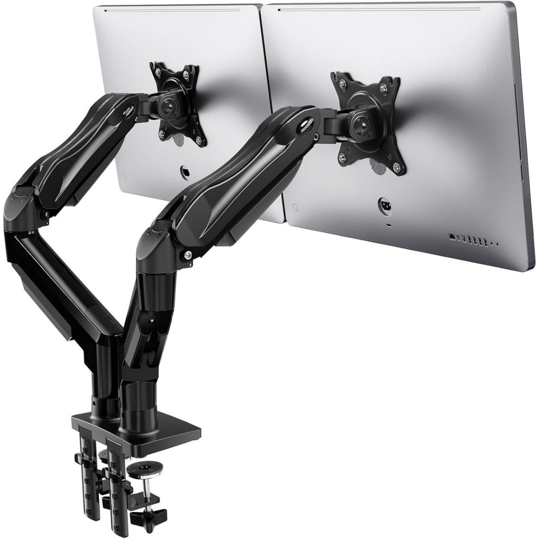 doppio bracci per monitor nero