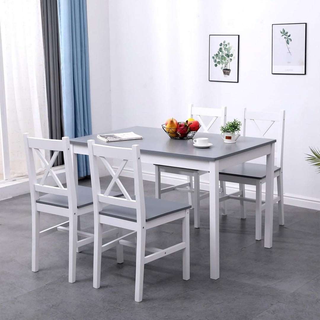 Tavolo sogesfurniture Set da pranzo da 5 pezzi, con tavolo da pranzo, 108 x 65 x 7