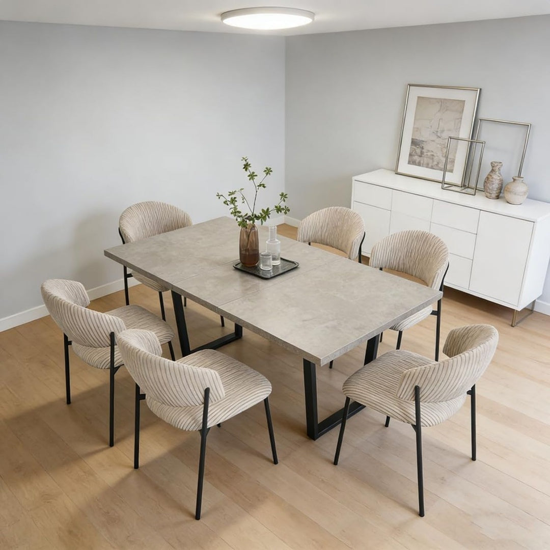 Tavolo 130-170 CM-J15 con struttura in acciaio
