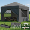 gazebo grigio pieghevole impermeabile