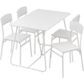 Tavolo Set Tavolo + 4 Sedie con struttura in acciaio