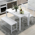 Tavolo SogesHome Set di Tavolo da Pranzo 4 Pezzi - Tavolo, 2 Sedie e Panchina Con