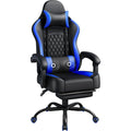 Sedia Sedia da Gaming Massaggiante, Sedia da Ufficio con Poggiatesta, Poggiapiedi