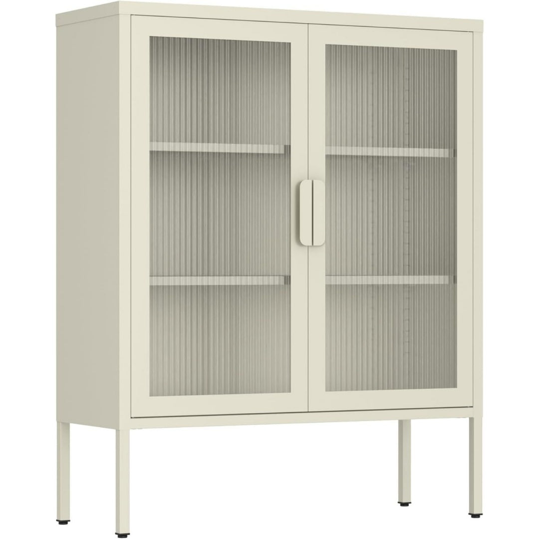 Vetrinette con struttura in acciaio verde 80x38x100 Cm