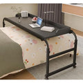 tavoli con rotelle nero per letto ufficio 5