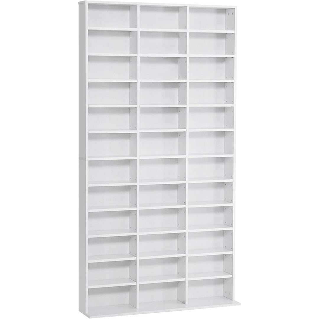 Porta CD e DVD modulari con vano contenitore bianco