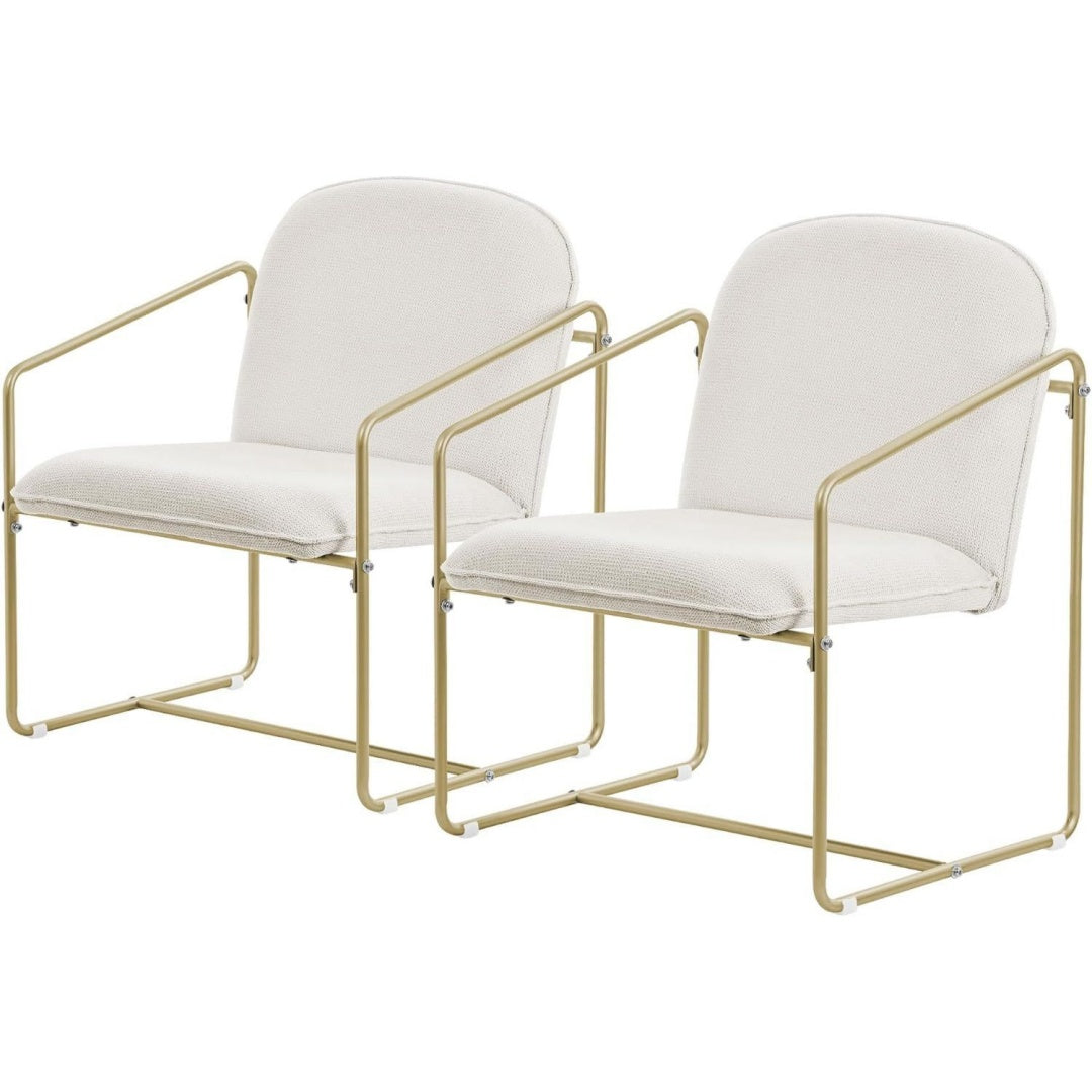 Poltrona ML-Design Set di 2 Poltrone Poltrona Relax Beige per Salotto con Rivestimen